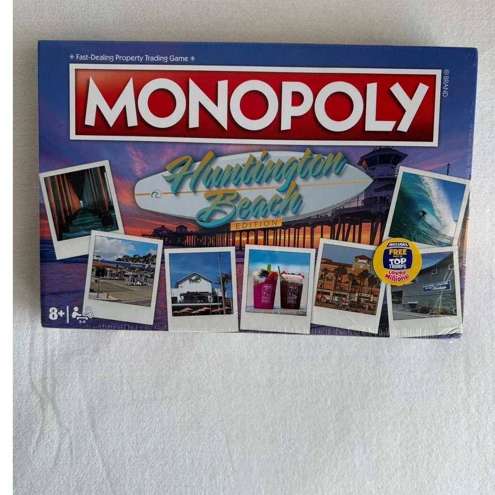 New Sealed Monopoly Huntington Beach California‎ Board Game Hasbro 2023